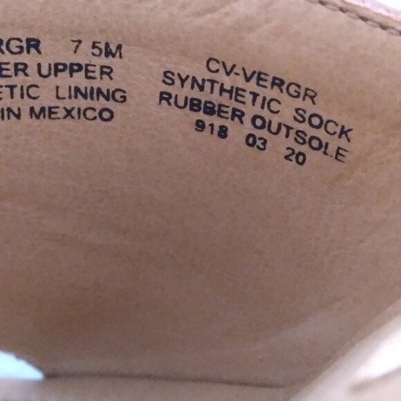 Chelsea & Violet "Verger" Brown Leather Open Toe Platform Heeled Mule Size 7.5 - Picture 11 of 11